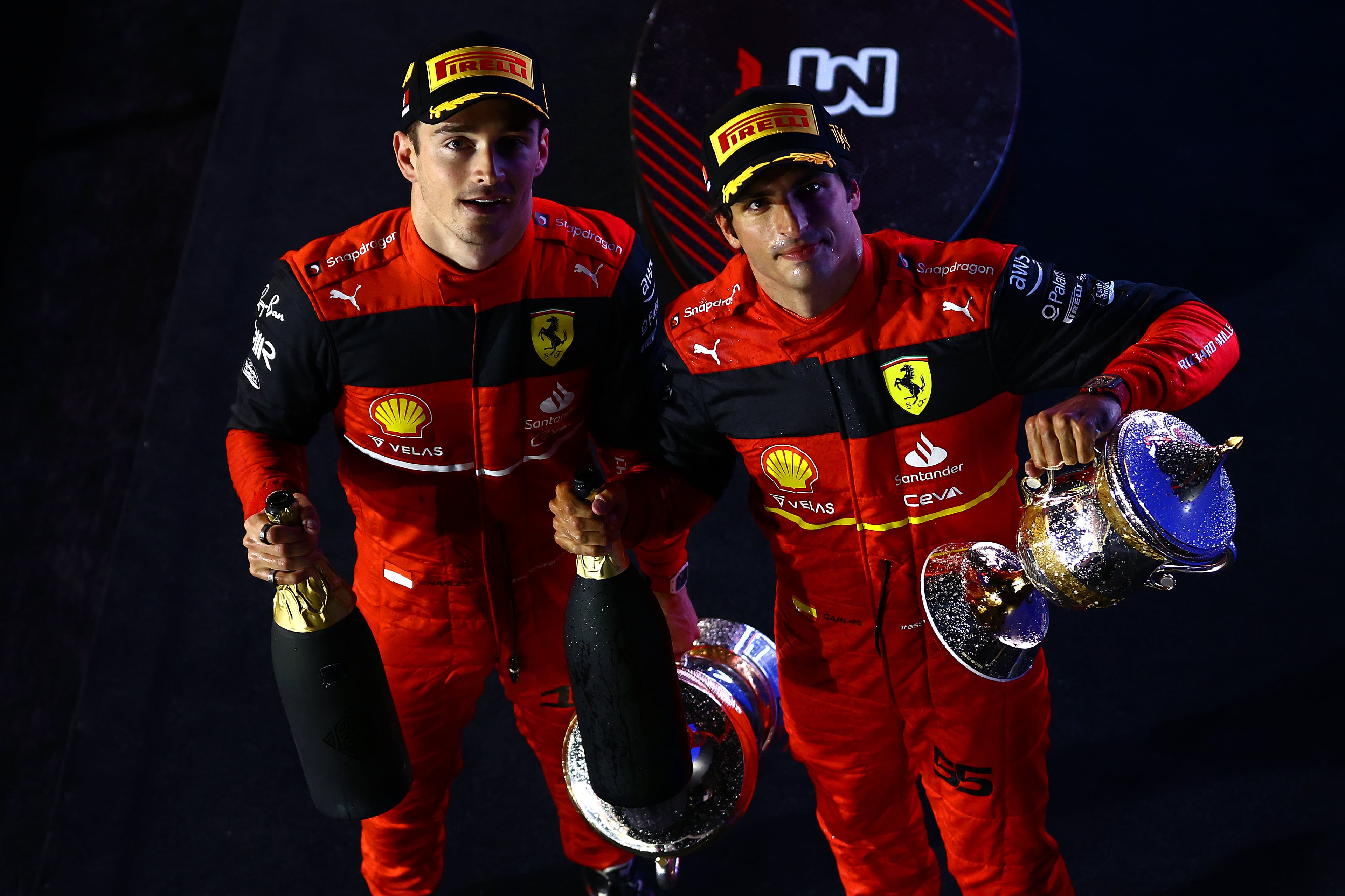 Leclerc y Sainz fueron primero y segundo respectivamente en Baréin, esta temporada