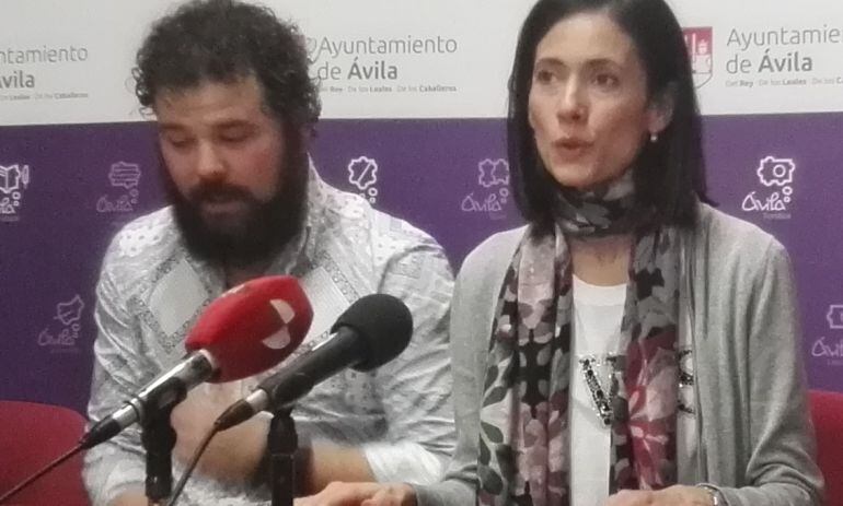 Alfonso López, de Gotelé y Patricia Rodríguez, teniente alcalde del Ayuntamiento de Ávila