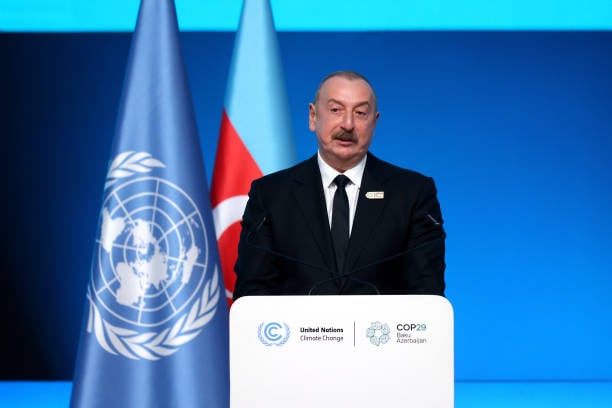 El Presidente de Azerbaiyán, Ilham Aliyev