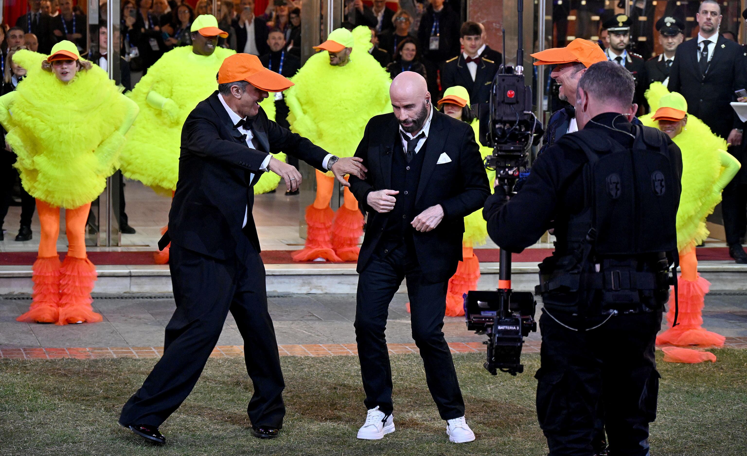 Travolta, en ese preciso instante de San Remo EFE/EPA/ETTORE FERRARI