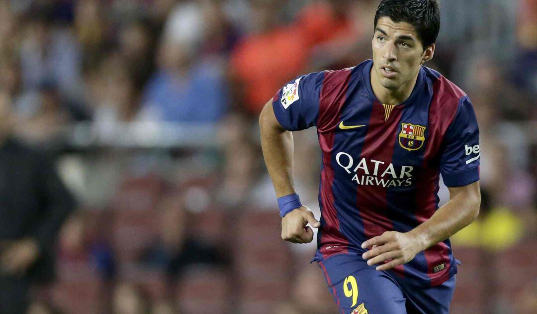 Luis Suárez, en uno de sus primeros encuentros con el FC Barcelona.