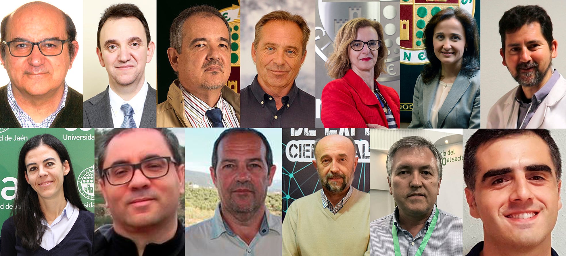 Foto de los investigadores e investigadoras de la UJA que aparecen en la clasificación de esta plataforma.