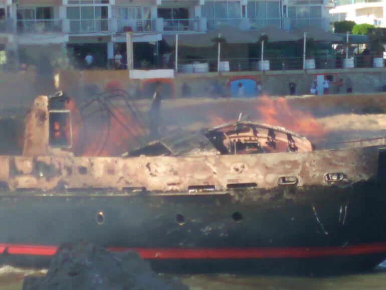 Imagen de uno de los barcos siniestrados 