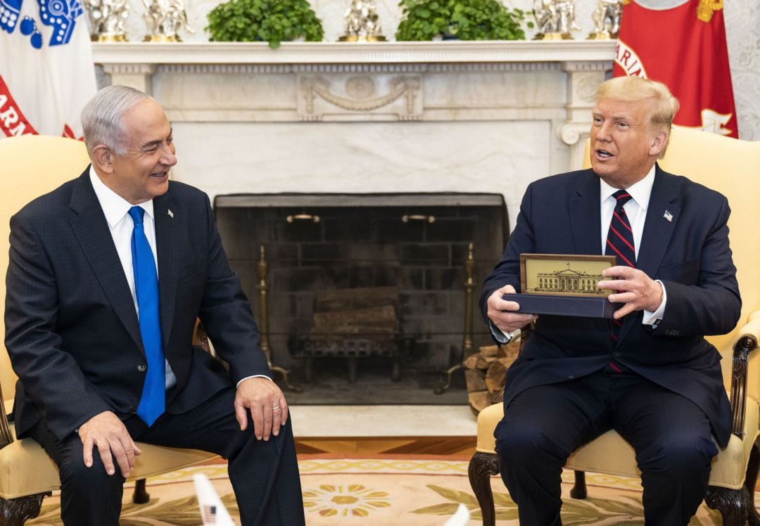 El presidente de Estados Unidos y el primer ministro de Israel, Benjamin Netanyahu