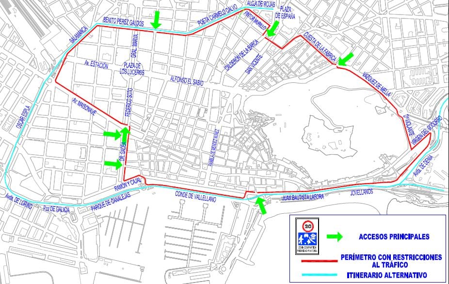 Circuito restringido al Tráfico Hogueras Alicante 2024