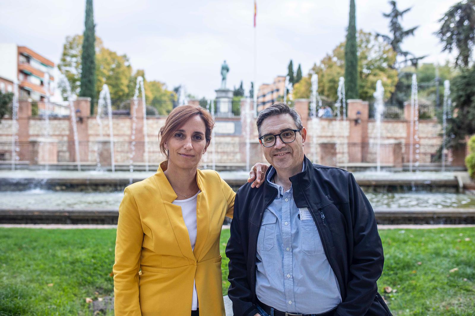 Mónica García y Javier Carrillo, de Más Madrid en la Asamblea y en Valdemoro, respectivamente