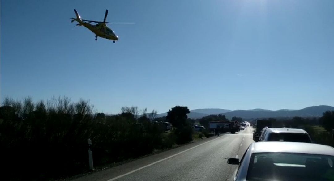 Helicóptero del 061 en una foto de archivo