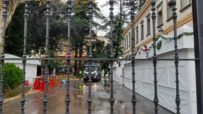 Los jardines Saccone, cerrados por el mal tiempo