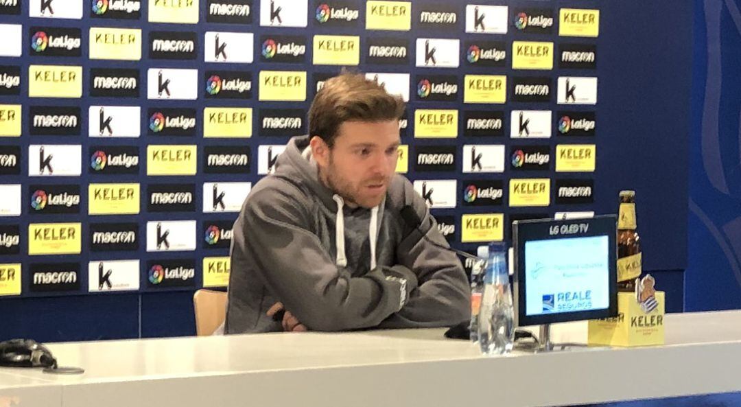 Illarramendi responde en la sala de prensa de Zubieta