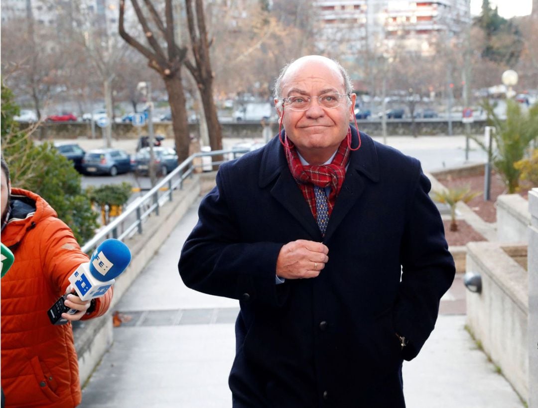 El expresidente del Grupo Marsans y de la patronal CEOE, Gerardo Díaz Ferrán a su llegada a la Audiencia Provincial de Madrid 