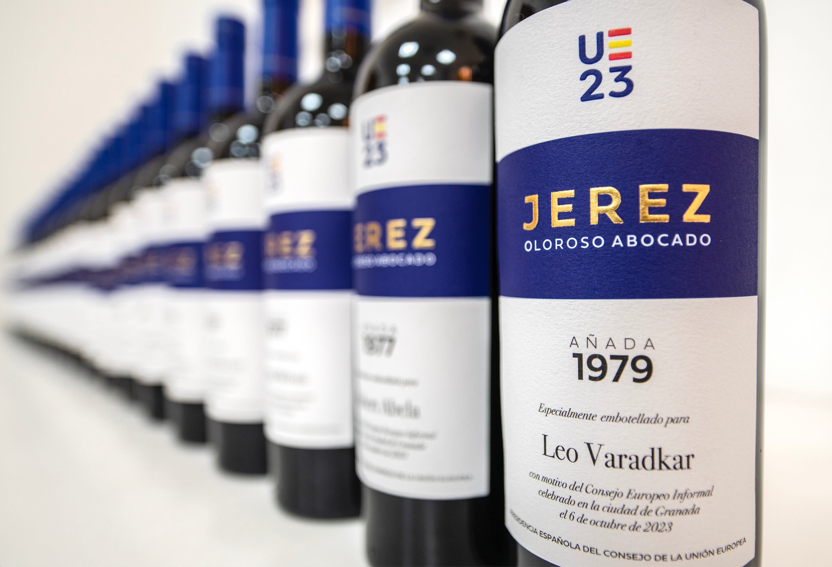 Embotellado especial de los vinos del Marco de Jerez que han recibido los líderes europeos