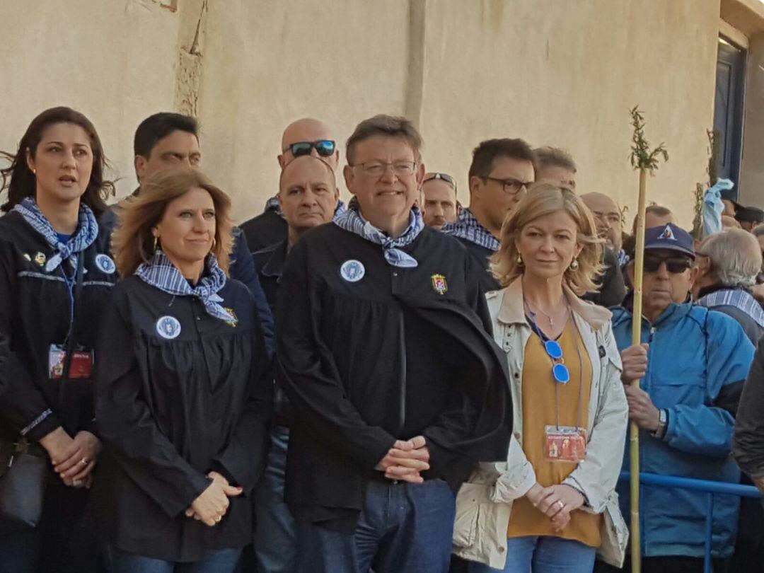 La portavoz municipal Eva Montesinos junto al president Ximo Puig en la pasada romería de Santa Faz