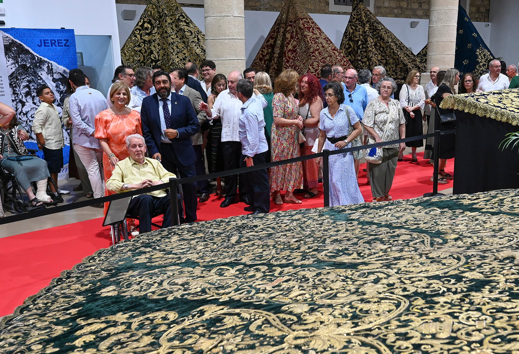 Momento de la inauguración en Los Claustros de Santo Domingo