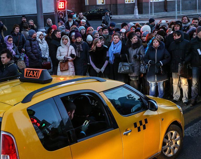 Uno de los taxis de servicio en Moscú