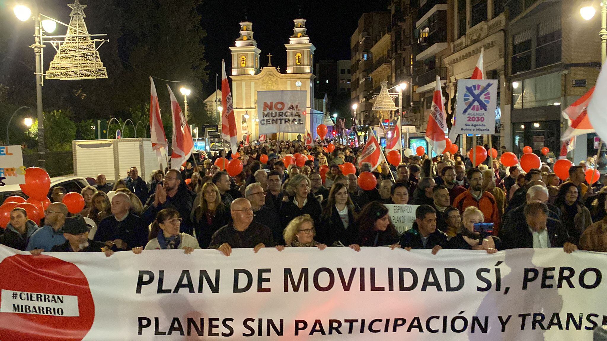 Manifestación de vecinos en Murcia