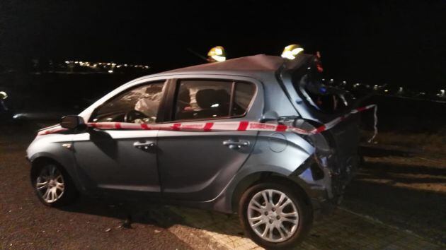 Así quedó el vehículo siniestrado.