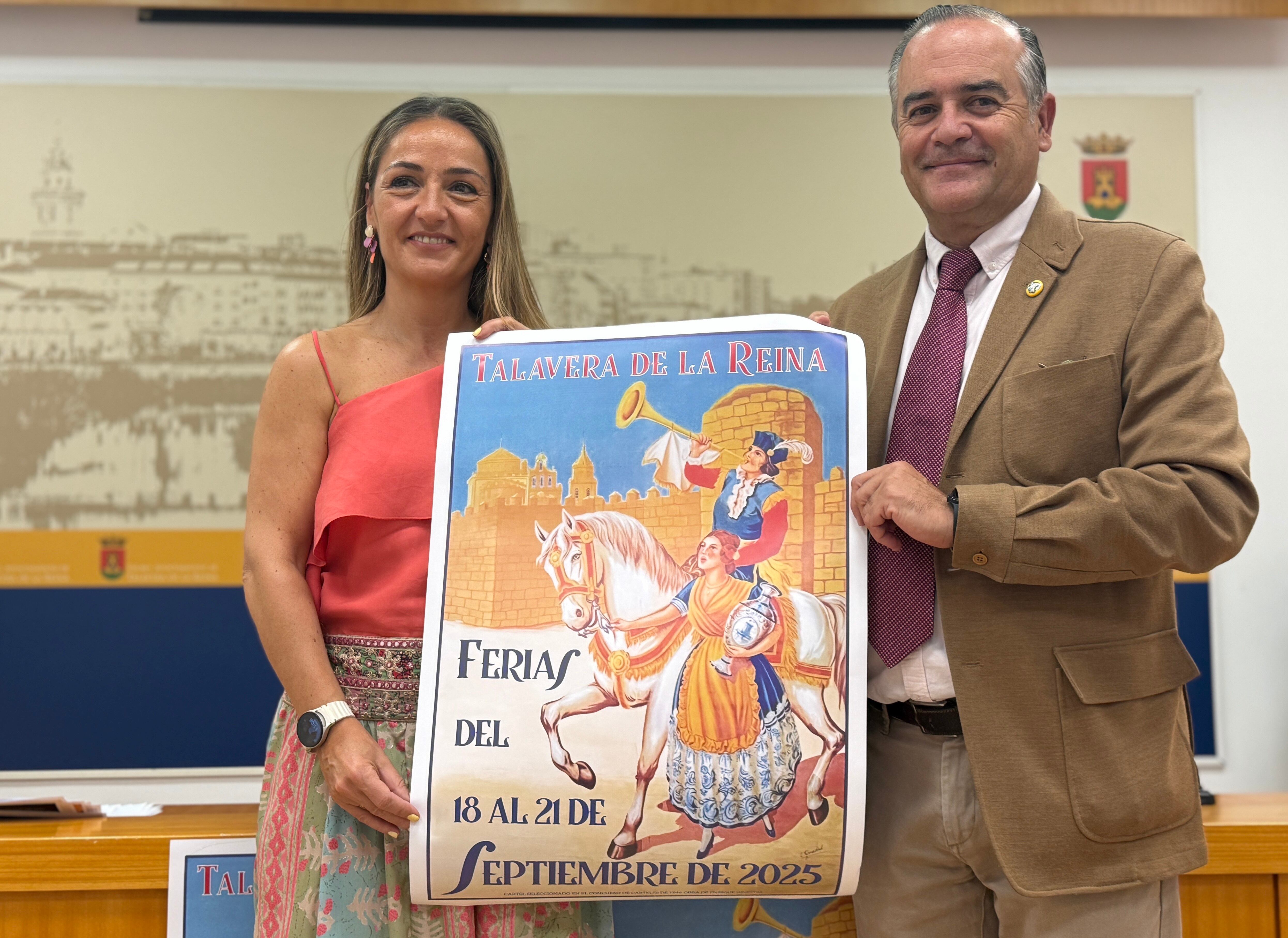 José Julián Gregorio y Maipi Guerrero durante la presentación del cartel de las Ferias de San Mateo 2025.