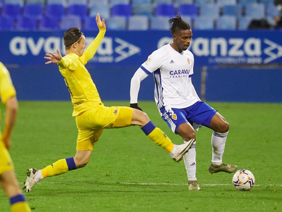 Jair Amador durante el partido frente al Alcorcón