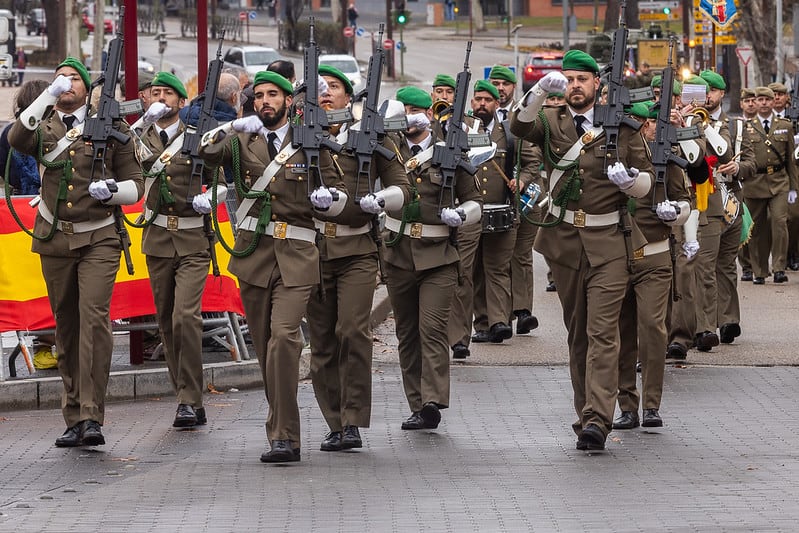 Parada militar acto Corbata de Bandera