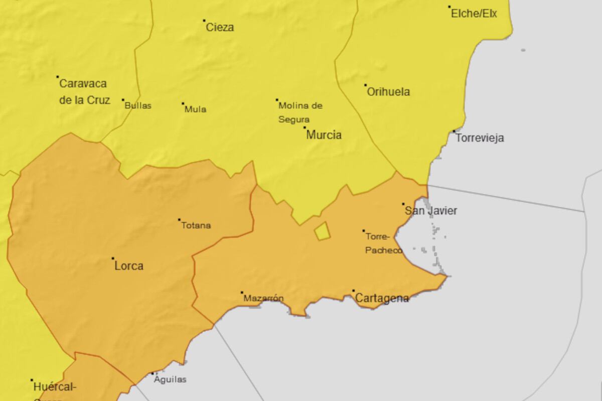 Se eleva a Naranja el riesgo de lluvias en Cartagena