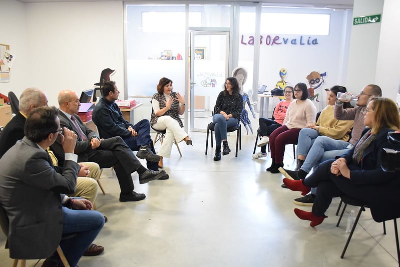 La Consejera Patricia Franco visitando las instalaciones de Laborvalía en Ciudad Real