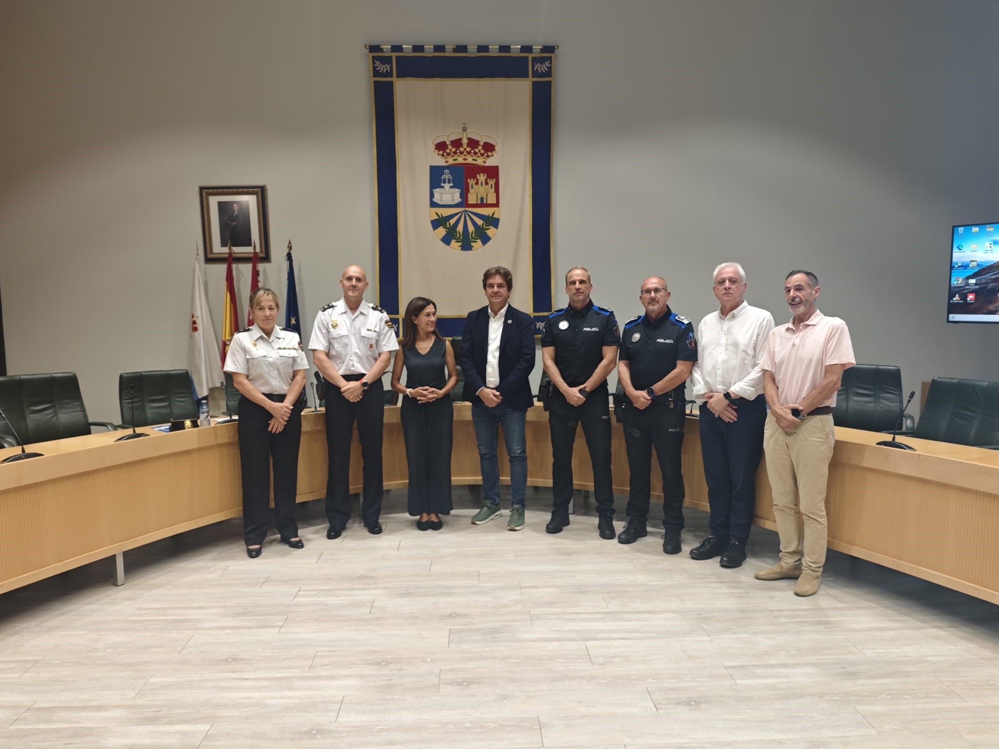 Los asistentes a la Junta Local de Seguridad