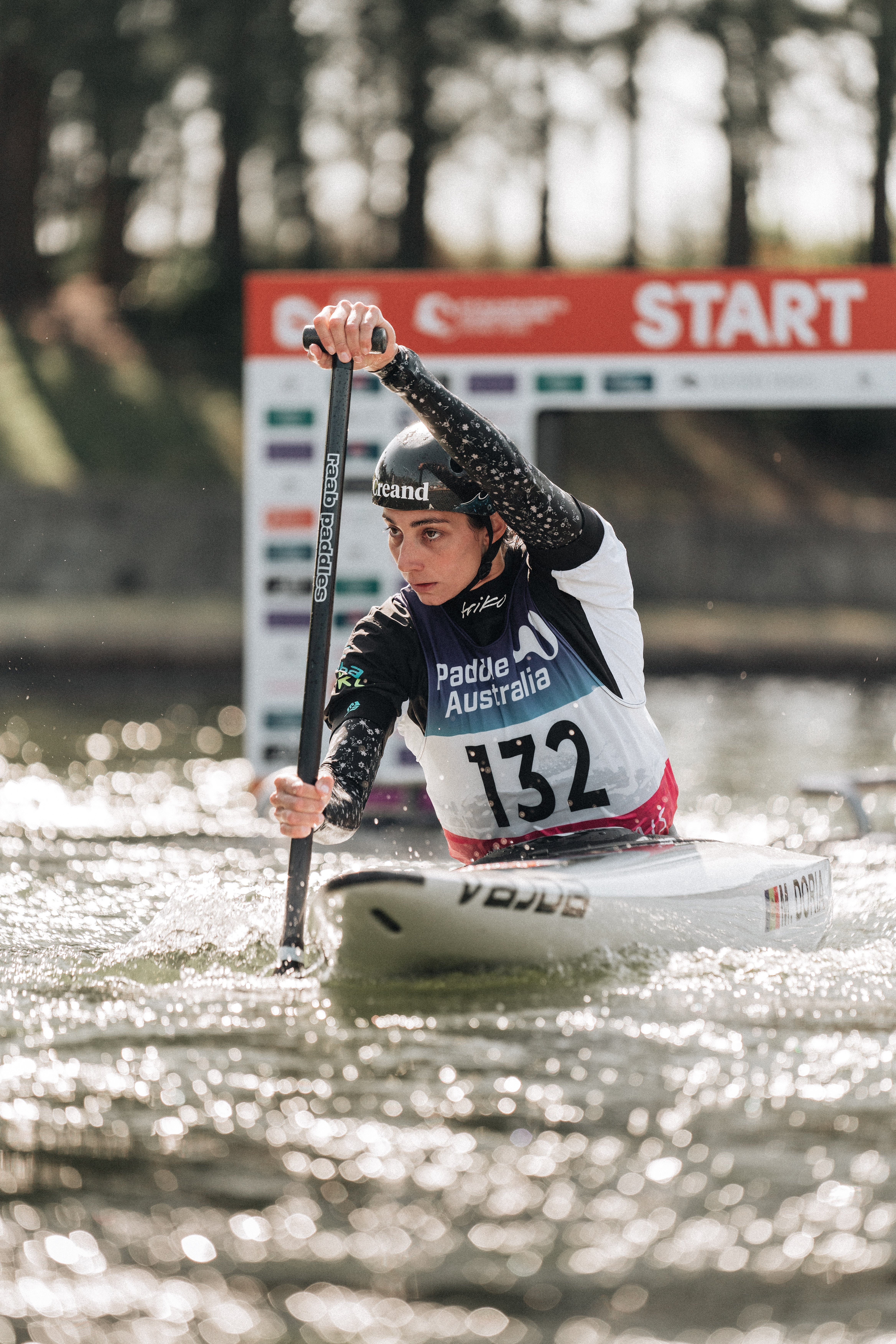 Mònica Doria a la prova classificatòria de canoa dels mundials d'Austràlia