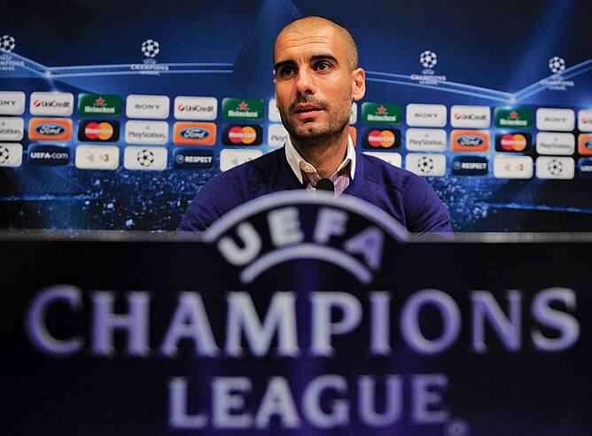 Guardiola, durante la rueda de prensa previa al partido ante el Inter