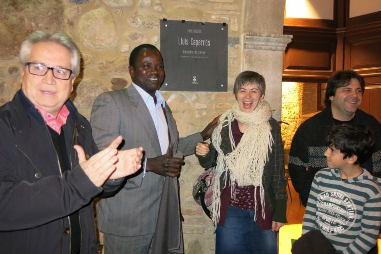 Antoni Solà (a l'esquerra) en un acte del seu últim mandat