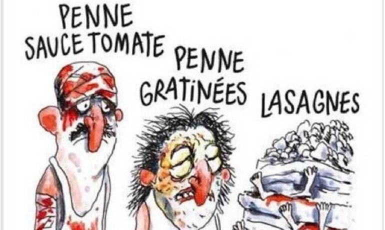 Foto de la viñeta de &#039;Charlie Hebdo&#039; que ha provocado la revocación del premio a La Libertad de Expresión