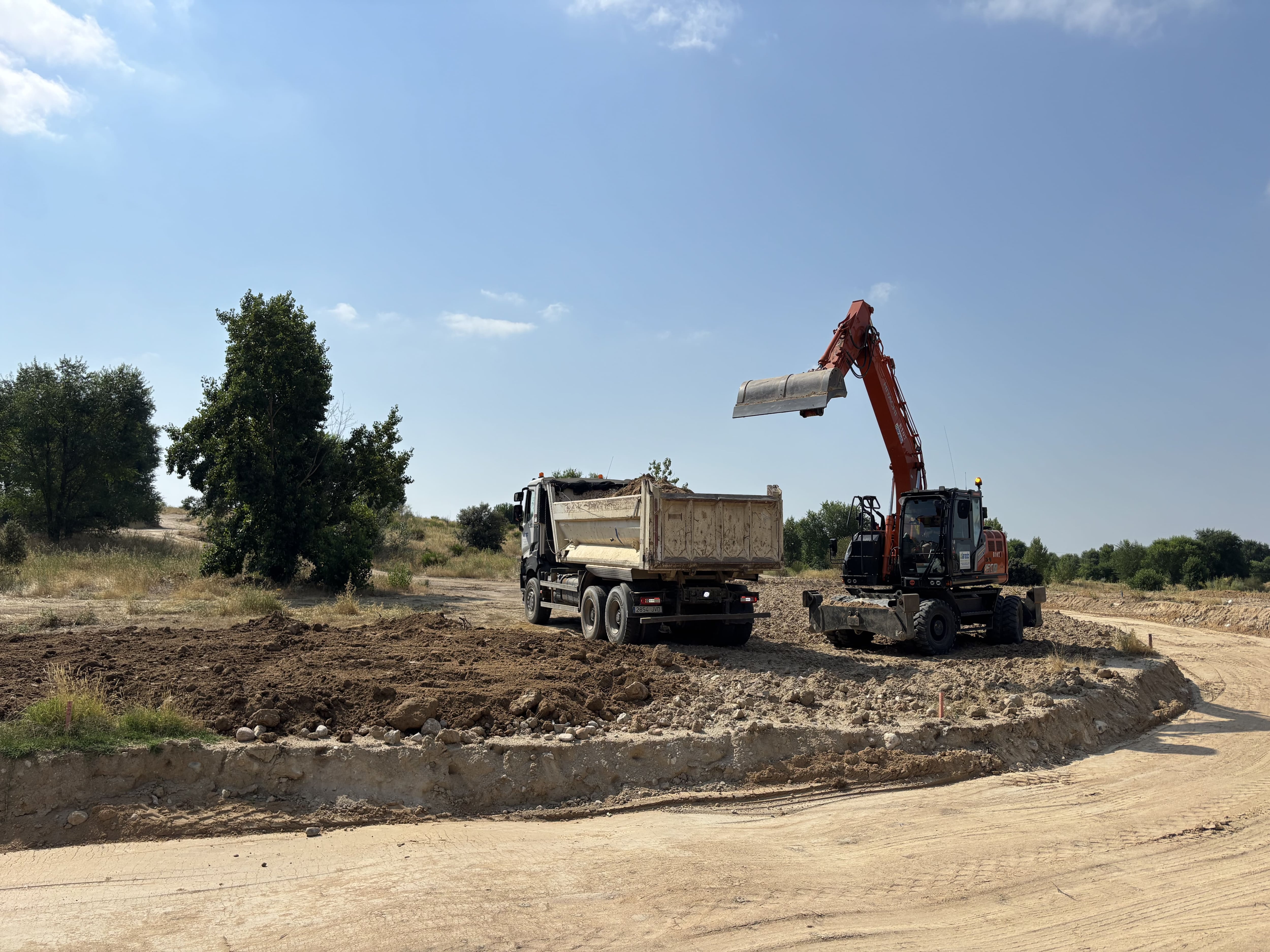 Obras para la construcción del futuro Parque Forestal Nodo Hábitats de Alcobendas