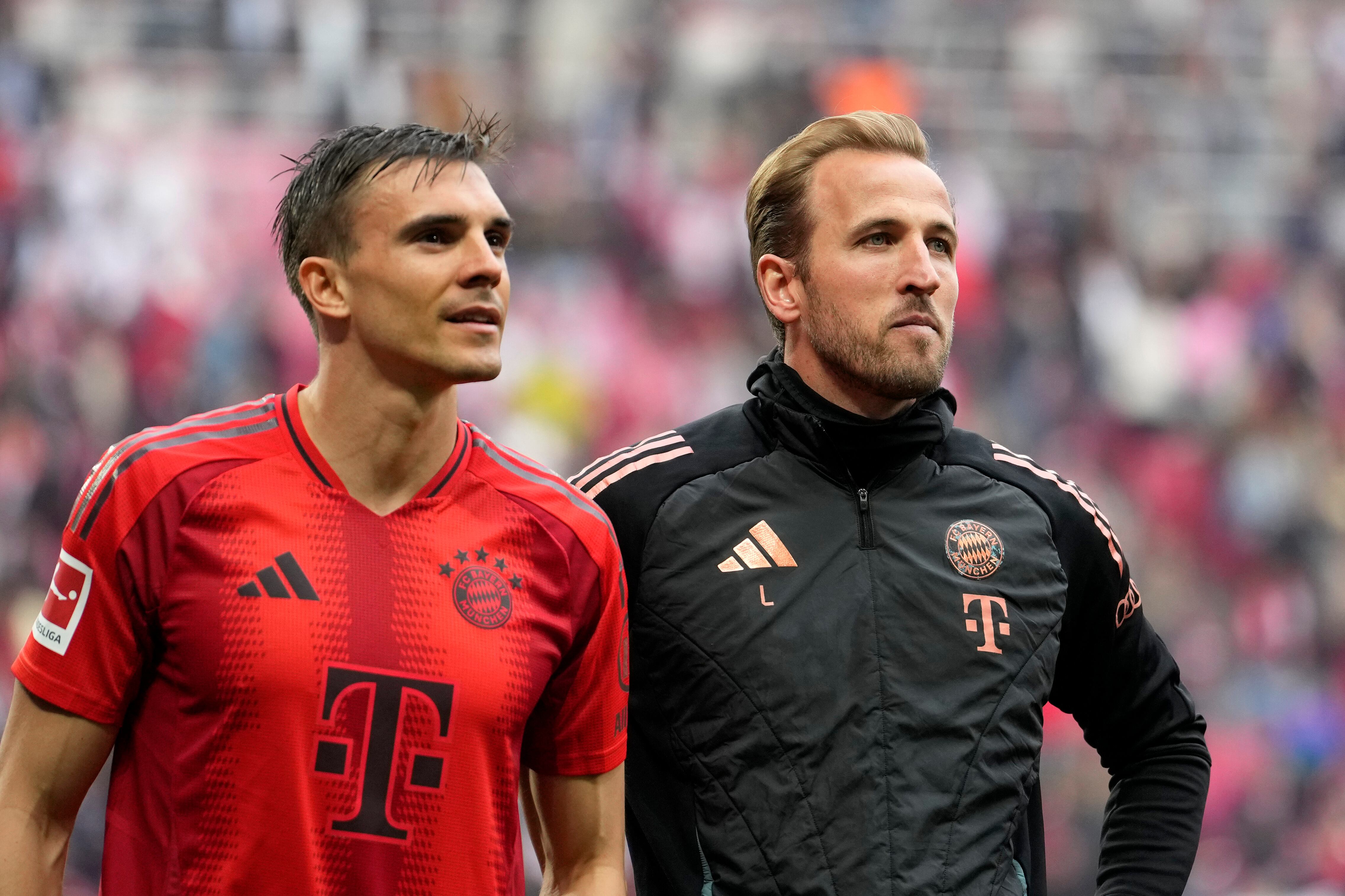 Harry Kane, junto a sus compañeros del Bayern de Múnich