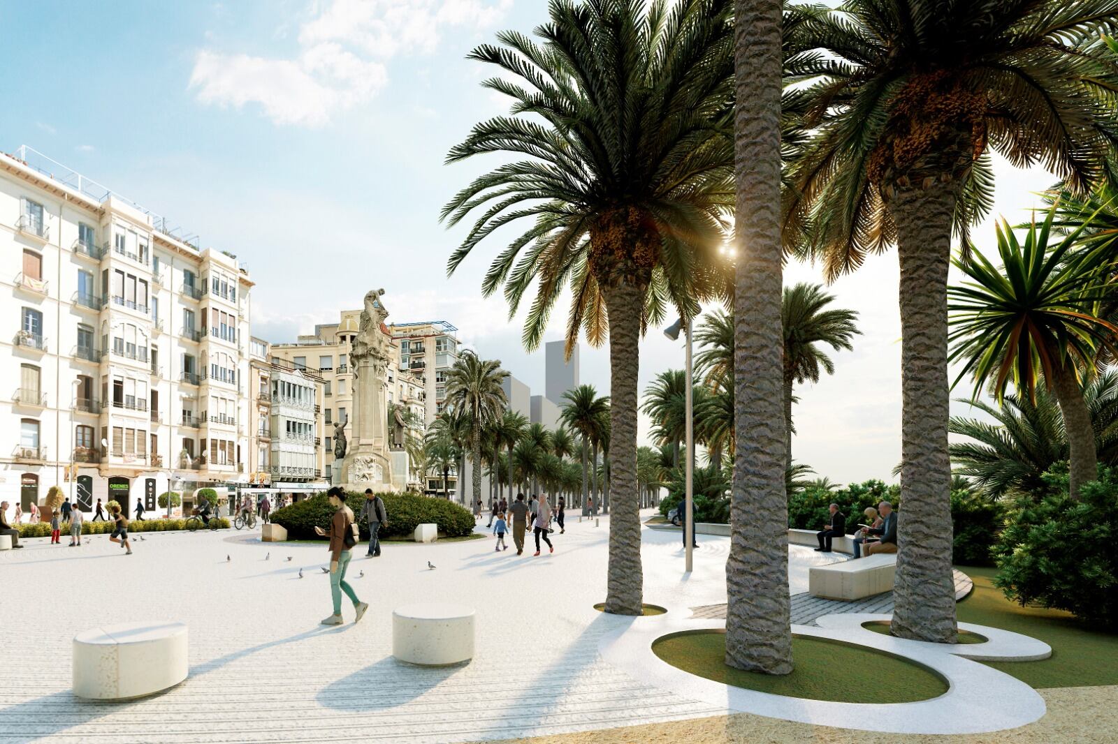 Recreación virtual de la actuación en la plaza de Canalejas que el PP pretende modificar