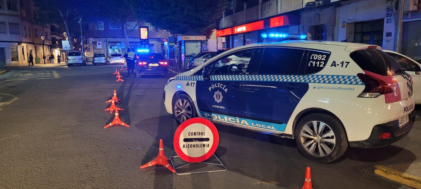 Control de alcoholemia de la Policía Local de Ciudad Real