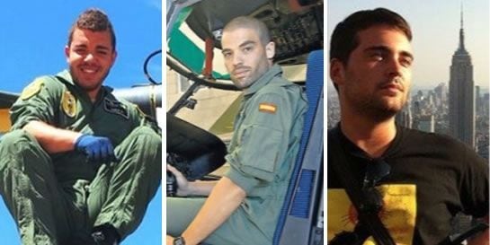 Foto de archivo de los tres militares fallecidos en un accidente de avión en Canarias.