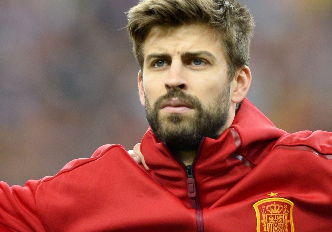 Piqué, durante un amistoso entre España y Francia en marzo de 2017. 