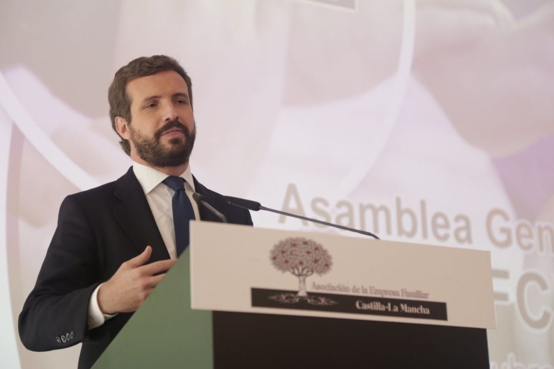 El presidente del PP, Pablo Casado