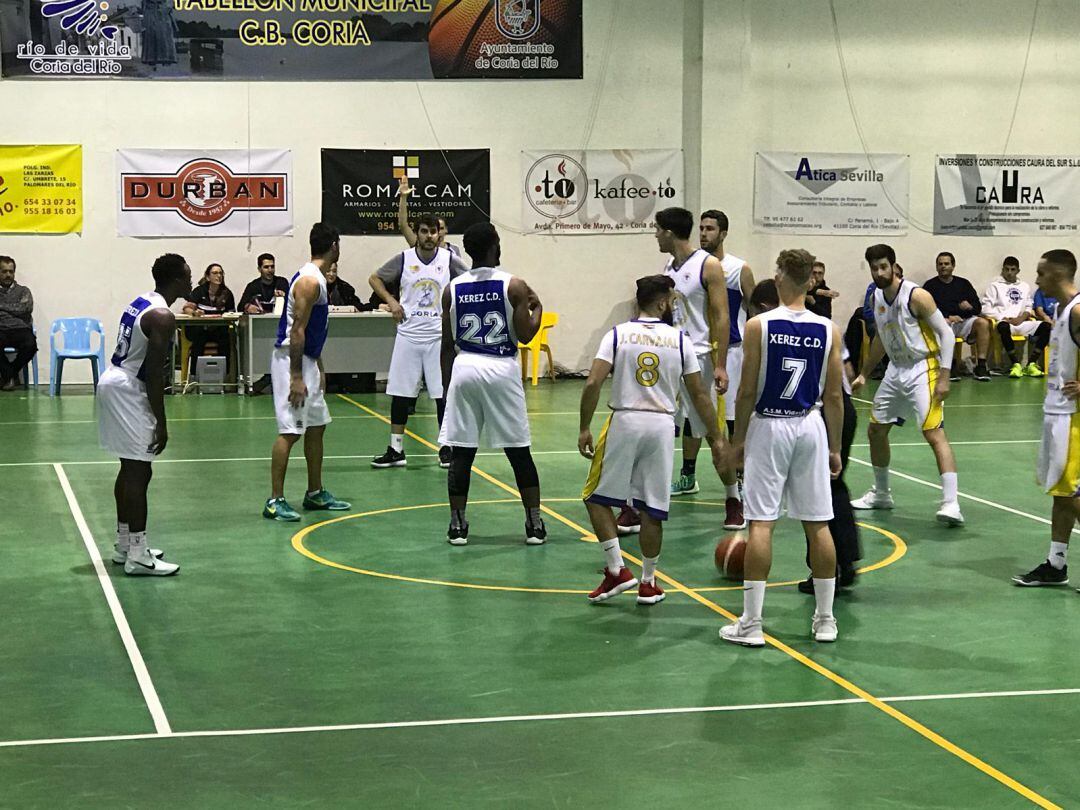 Imagen del partido disputado este fin de semana en Coria