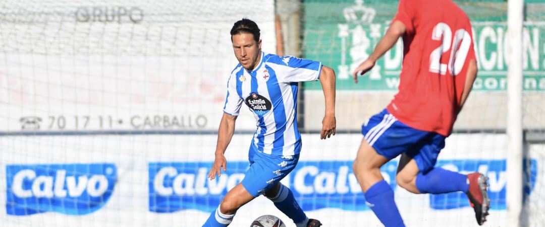 Keko Gontán en el partido frente al Bergantiños