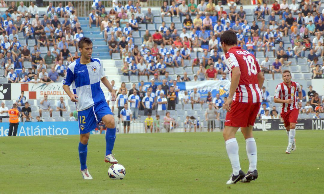 Lanzarote y Christian en el Sabadell-Almería en 2012.