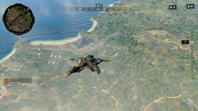 Cayendo desde el aire en el mapa de Blackout