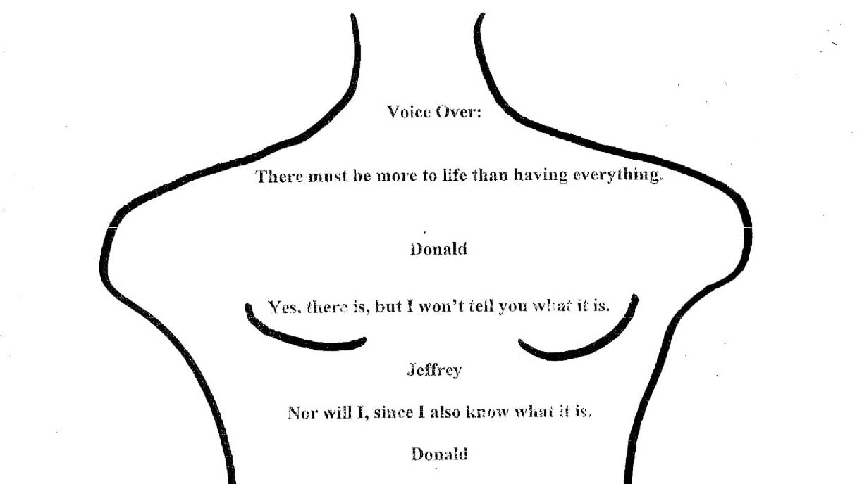 Imagen tomada de la cuenta oficial @OversightDems en la red social X donde se observa un dibujo supuestamente hecho por el presidente de Estados Unidos, Donald Trump, el cual le regaló a Jeffrey Epstein.