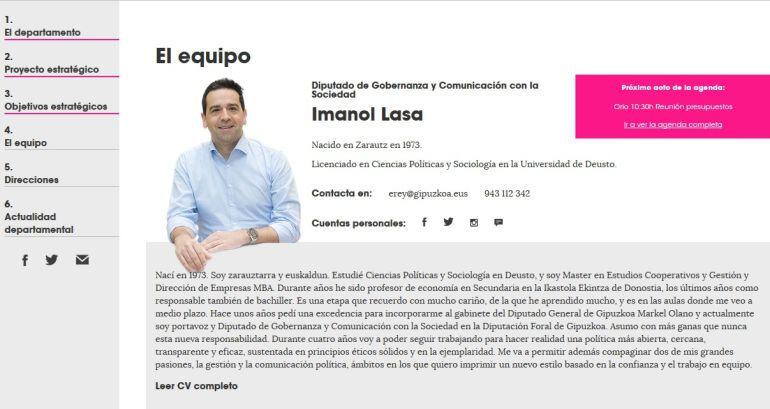 La renovada página web ofrece los contactos de los diputados