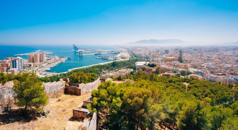 Vista panorámica de Málaga