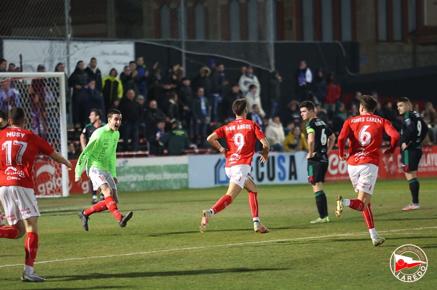 Argos celebra el gol de la victoria