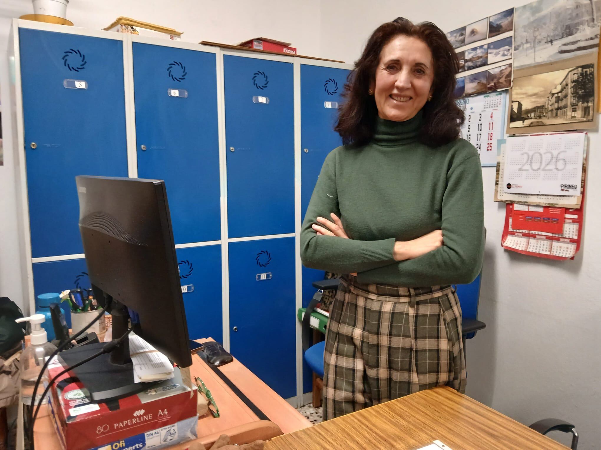 Mariví Mingorance abre la puerta del albergue de transeúntes de Jaca desde hace más de 20 años