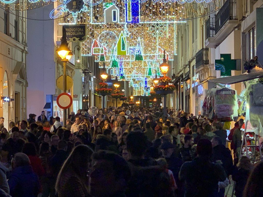 La calle Gondomar, abarrotada de gente el sábado por la tarde