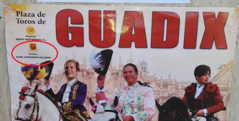 Cartel de los toros celebrados en la feria de Guadix 2018.