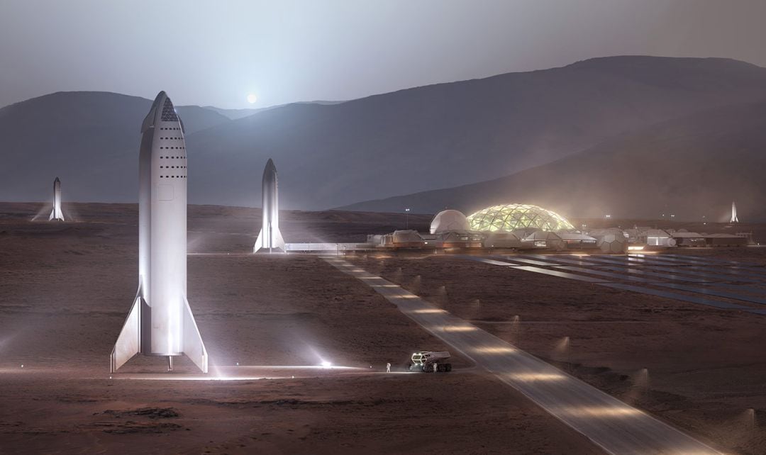 Primeras imágenes de la base marciana planteada por Elon Musk.