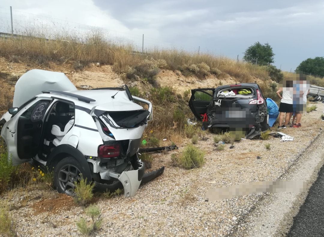 El accidente se produjo a la altura del municipio conquense de Tébar. 